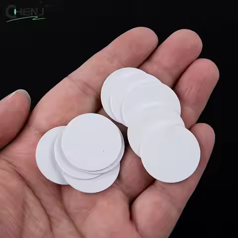 10Pcs NFC Coins NTAG215 TAG Key 13.56MHz NTAG 215 Card Label Ultralight Tags Labels 25 Mm Diameter R