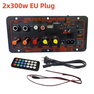 KEBETEME 600W Bluetooth 5.0 Audio Amplifier Dual Microphone AMP Module 12V 24V 220V HIFI Stereo Musi