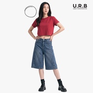 URBAN : WOMENS CROPPED TEE เสื้อครอปผู้หญิง ทรงพอดีตัว รุ่น 1UTWT1074 SET Warm Earth Tone (แดงน้ำตาล