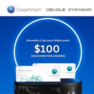 [Obliqueeyewear] COOPER VISION BIOMEDICS 1 DAY EXTRA (30PCS) 2 BOXES VOUCHER [REDEEM IN STORE]