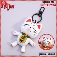 ️ DANDADAN DANDADAN Cowardly Party "High-Speed Granny" Spit Bubble の Pinch Music Keychain Charm Anim