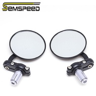 SEMSPEED For Yamaha Aerox NVX NMAX 155 150 125 V1 V2 XMAX 400 300 250 TMAX 530 500 2Pcs Universal 7/8  22mm Motorcycle Handle Bar End Rearview Mirror Rear View Mirrors