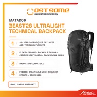 Matador Beast28 Ultralight Technical Backpack – 28L Packable Hiking & Travel Backpack for Outdoor Ad