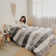 超柔瞬暖法蘭絨床包 被套 鋪棉暖暖被/床單 兩用被毯/FL040