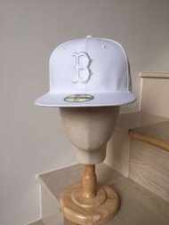 59-FIFTY NEW ERA 全白波士頓棒球帽（附送帽盒）