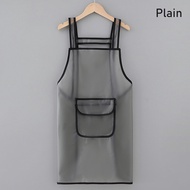 Apron Masak Dapur Anti Air Minyak Plastik Celemek Masak Polos Waterproof