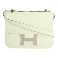 HERMES Epsom皮革Constance 24銀扣肩背袋Vert Fizz