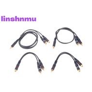 [LinshnmuS] Distributor Converter Speaker Gold Cable Cord Line Cooper Wire 2 RCA Female To 1 RCA Male Splitter Cable Audio Splitter [NEW]