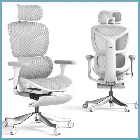 Ergonomic Office Chair Mesh Adjustable Armrests Headrest Desk Chair with Lumbar Support Home