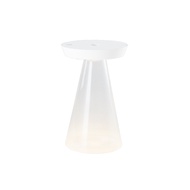 [特價]【義大利UBIQUA】Torus Glass 秘境幽浮USB充電式玻璃座桌燈-多色可選-經典白