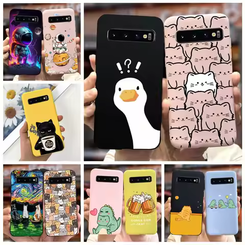 For Samsung Galaxy S10 S10e S10+ Case Cute Fashion Cartoon Cover Soft TPU Phone Case For Samsung S10