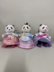 韓國愛寶樂園 熊貓公仔 福寶 輝寶 睿寶 韓服公仔 鎖匙扣