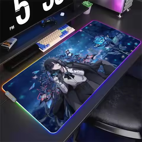 Singer Japaneses Ado Door Mat LED Light RGB Luminous Keyboard Desk-Mat Color Waterproof Office Mouse