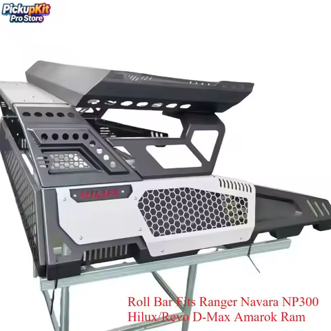Heavy Duty Double Tube Steel Roll Bar for 4x4 Pickups Fits Ranger Navara NP300 Hilux/Revo D-Max Amar