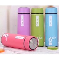 6OUP Cup Leakproof Water Bottle Creative Tumbler Color Cup Hot and Cold Double Layer Water Glass