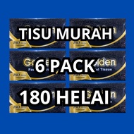 Tissue Pack 6 Pack Golden Facial Tissue 180 Sheets Golden Ok Tissue/