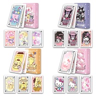 Kawaii Sanrio Poker Playing Cards Board Games Cartoon Hello Kitty Kuromi Cinnamoroll Melody Pompompurin Kids Toys Deck Card Gift