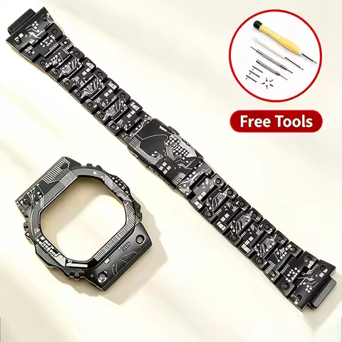Modified Stainless Steel/Titanium Alloy Mecha Kit for Casio G-Shock GMW-B5000 DW5600/GW-B5600 GW-M56