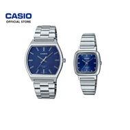 Casio General Couple Watch MTP-B140D-2AV & LTP-B140D-2AV Silver Stainless Steel Band