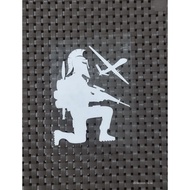 Army cutting car sticker