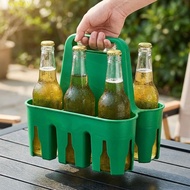 NORMAN Portable Beer Holder, Plastic 6 Pack Capacity Beer Bottle Carrier, Practical Cup Organizer Co