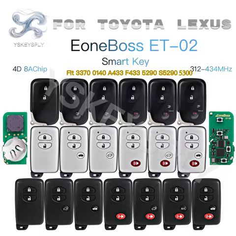 For Lexus IS250 IS300C Toyota Highlander Camry Corolla RAV4 Land Cruiser EoneBoss ET-02 Smart Key Fo