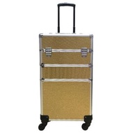 ONE - 拉桿可拆旅行化妝箱 多層美甲紋繡箱(金色