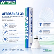 YONEX Aerosensa 30 AS30 Shuttlecock Speed77 12Pcs Bulu Tangkis | Stable Flight For Training