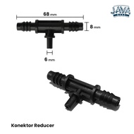 T connector 6 mm to 8 mm uniring hose connector aerator connection