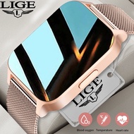 LIGE Smart Watch Men Women Waterproof Full Touch Screen Bluetooth Call 1.65inch Smartwatch For IOS Android