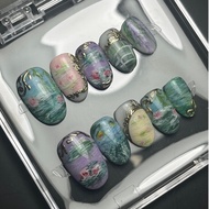 Making Cia - Monet Inspired Press On Nails | Press On Nails Aesthetic | Press On Nails Custom | Pres