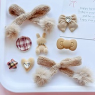 BROWN RABBIT CHARM SET WITH CROSS SLIPPERS, DECORATIVE ACCESSORIES (BUTTON) jibbitz crocs crocs char