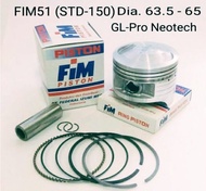 Piston kit FIM Honda GL Pro / Neotech / MegaPro Karbu Std (50) 64 mm motor