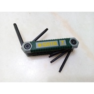 Sata folding torx key set T9-T40