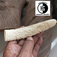 pipa rokok once tulang iga duyung ukir naga premium D85