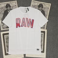 G-STAR Men's Trendy Cotton RAW Letter White Short sleeved T-shirt D17144