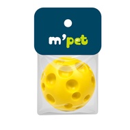m'pet Pet Toys Dog Toys-Yellow Ball (Large) Can Have Chirp Sound Stress Relief Small [Global Pets]