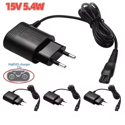 HQ8505 15V 5.4W EU Plug Power Adapter Electric Charger Supply for Phi.lips Shaver 6070 6075 6095 Sha