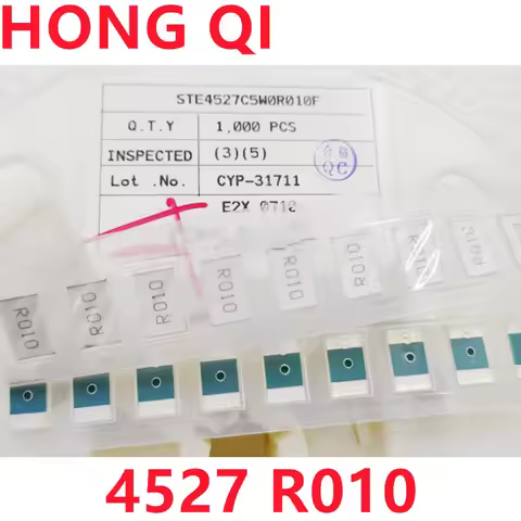 10PCS STE4527C5W0R010F 0.01R 10mR R010 R015 R020 R022 R025 R030 R035 R047 R050 1% 5W 4527 SMD Sampli