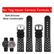 22mm Waterproof Silicone Watch Strap for Tag Heuer Carrera Formula 1 Replacement Watch Band Sport Di