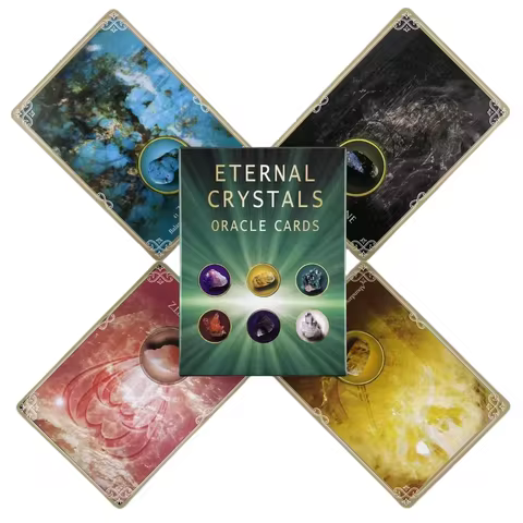 1Pcs Deck Tarot Eternal Crystals Oracle Cards A 44 Tarot English Divination Edition Deck Borad Games