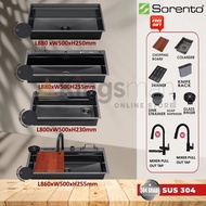 [Kingsman] SORENTO Undermount Topmount Honeycomb Stainless Steel 304 Single Bowl Kitchen Sink Dapur 