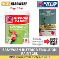 Nippon Paint Easywash Matt Finished Interior Paint 18L / Easywash 18L Interior Collection P3 & P4