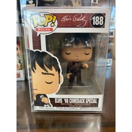 Funko Pop Elvis Presley 1968 Comeback Special Vinyl Figure 188 With Pop Protector - Mint Condition