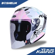 BOSHELM Helm NJS Kaz V2 CAMELIA Helm Half Face SNI