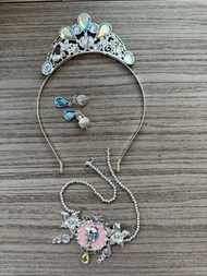 迪士尼灰姑娘公主頸鏈+耳環+皇冠