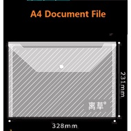 A4 clear thicker pocket files button folder transparent white paper file poket fail butang