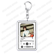 Hot Singer Sombr Songs Keychains for Women Accessories Bag Back To Friends Caroline Music Code Keyin