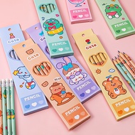 Refillable pencil case for children's learning equipment with 6 HB pencils fit in high-level cartoon
