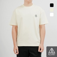 D2SHOP Men's T-shirt embroidered with SOLID patch, Hybrid Cotton Blend fabric B-N5092